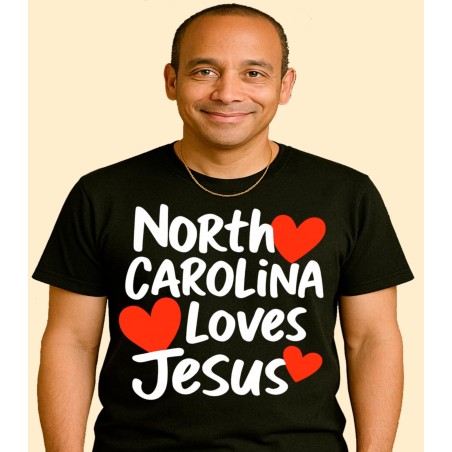 NORTH CAROLINA LOVES JESUS UNISEX T-SHIRT