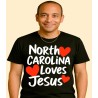NORTH CAROLINA LOVES JESUS UNISEX T-SHIRT