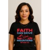 FAITH CAN MOVE MOUNTAINS  UNISEX T-SHIRT RED LETTERING