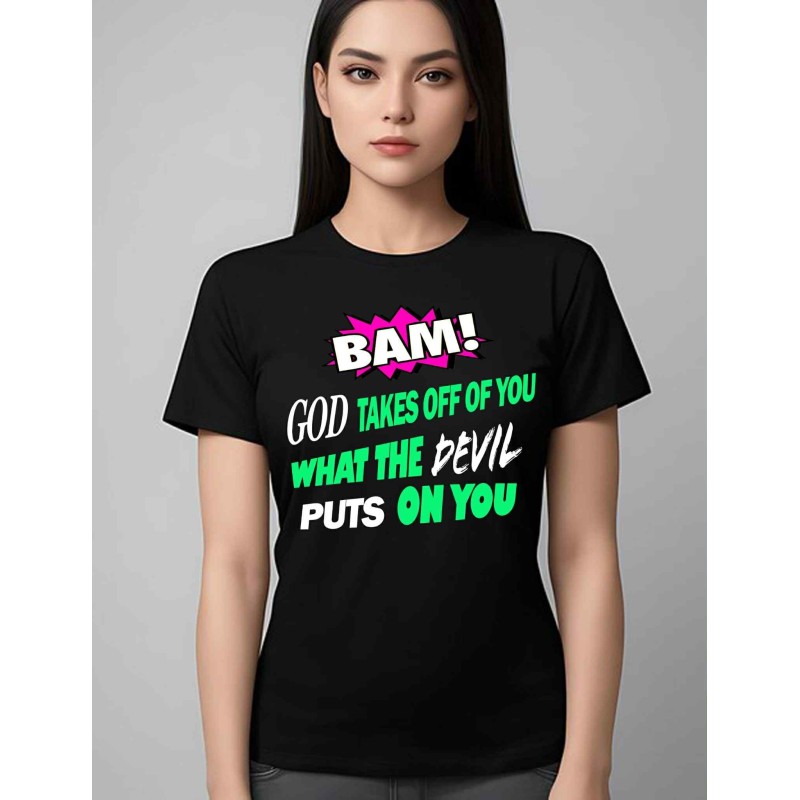 Pink Bam with White & Green Lettering