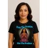 PRAY THE PROMISE WITH BLACK WOMAN BLUE LETTERING
