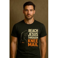 REACH JESUS THROUGH KNEE MAIL WITH MAN SILHOUETTE