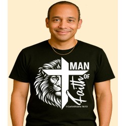 MAN OF FAITH  WITH WHITE LION
